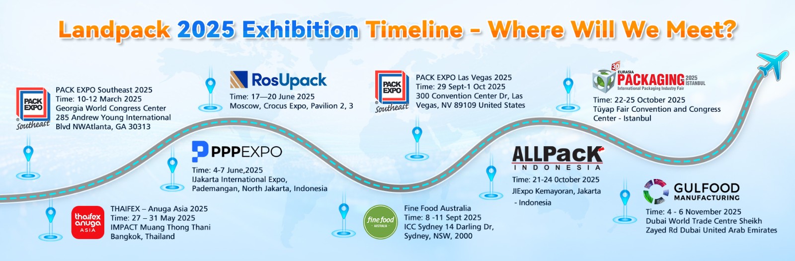 Landpack 2025 Exhibition Timeline - Where Will We Meet?