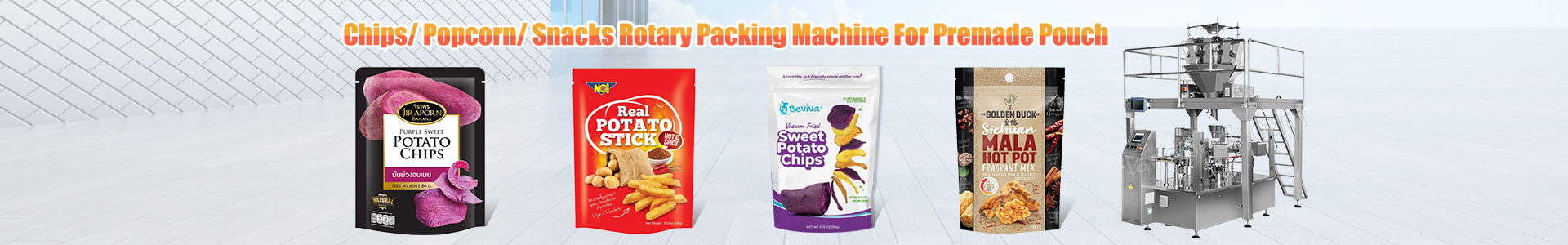 automatic potato chips packing machine