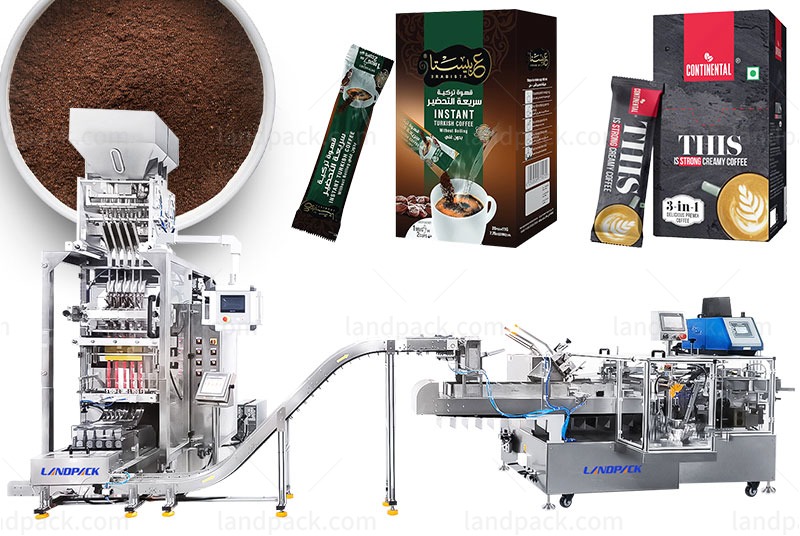 High Speed Multilane Coffee Powder Stick Cartoning Packaging Line