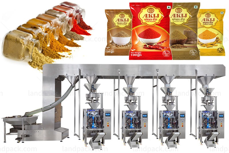 Automatic Spice Powder Pouch Packing Machine Powder Packaging Line