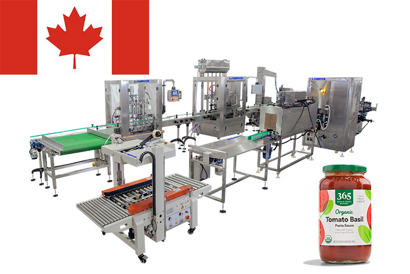 Canada Sauce Bottle Jar Filling Capping And Labeling Line Customized Case