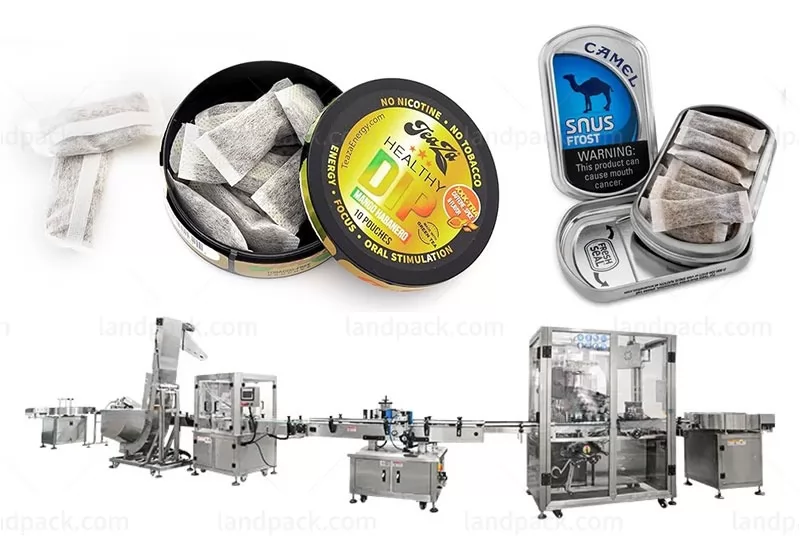 Full Automatic Snus Sachet in Can Packing Machine Line