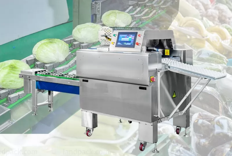 Automatic Iceberg Lettuce Vegtable Fruit Cling Film Packing Machine