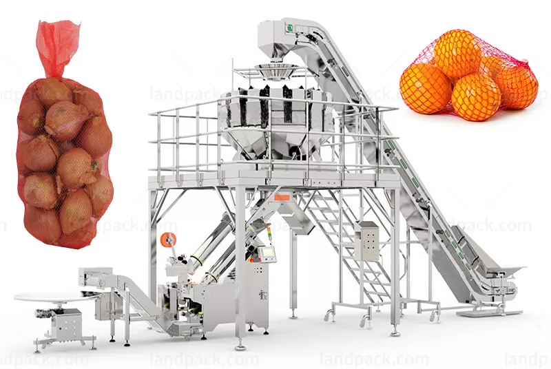 Automatic Potato Onion Orange Jelly Mesh Bag Net Bag Packing Machine