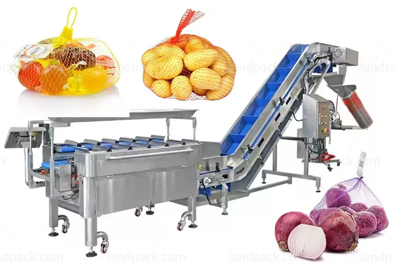 Automatic Carrot Onion Potato Mesh Bag Net Bag Packing Machine