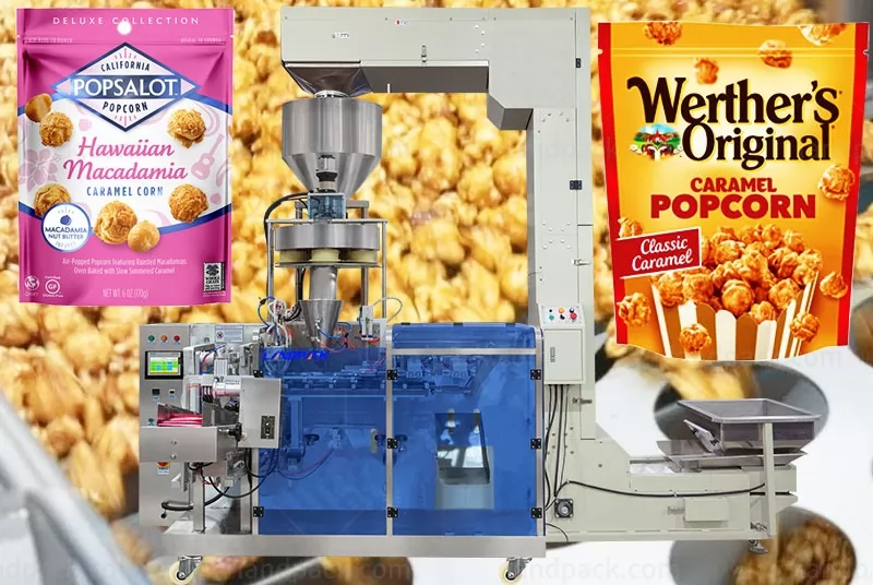 Automatic Popcorn Standing Pouch Packing Machine With Nitrogen Filling Function
