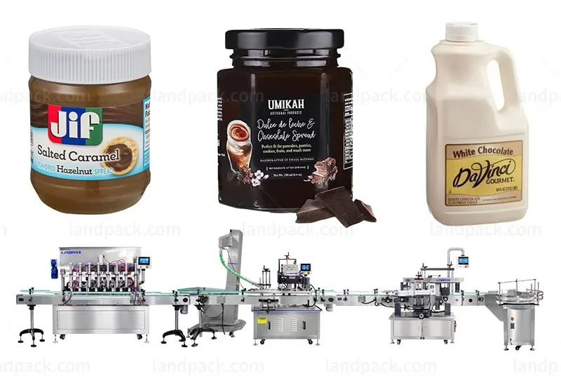 Automatic Chocolate Sauce Filling And Capping Machine Line