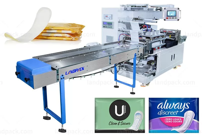 Multi Function Sanitary Pads Sided Sealing Sachets Flow Packaging Machine