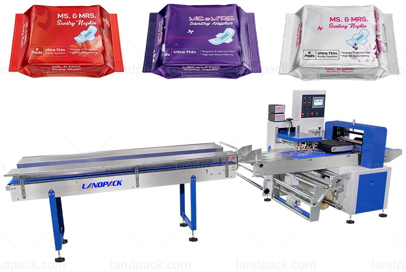 Automatic Sanitary Napkin Flow Packing Packaging Machine