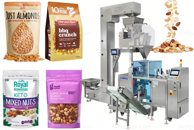 Automatic Fine Particle Grain Rice Sugar Salt Doypack Filling Sealing Machine