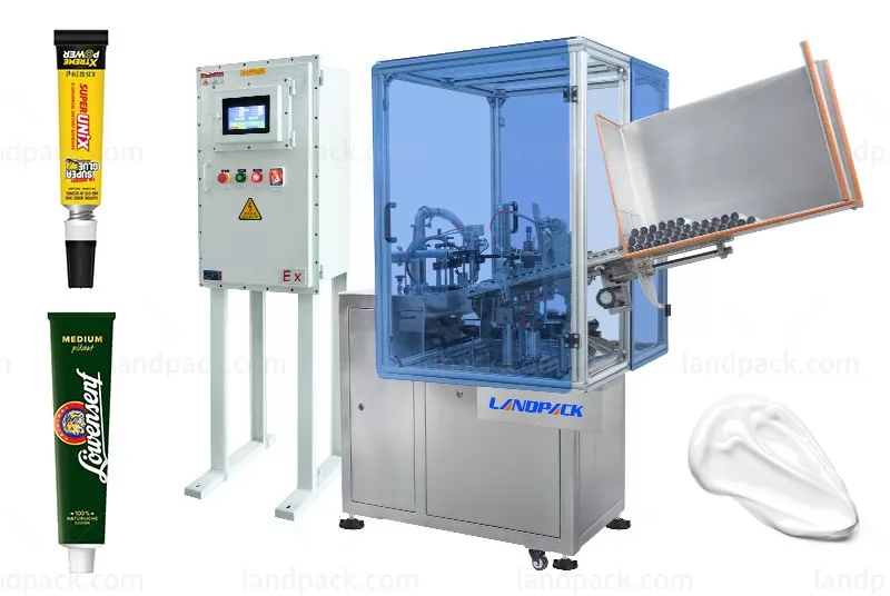 Automatic Glue Toothpaste Metal Tube Filling Folding Sealing Machine