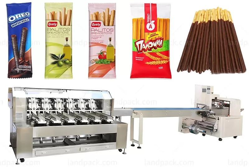 Automatic Biscuits Snack Stick Counting Packing Machine Line