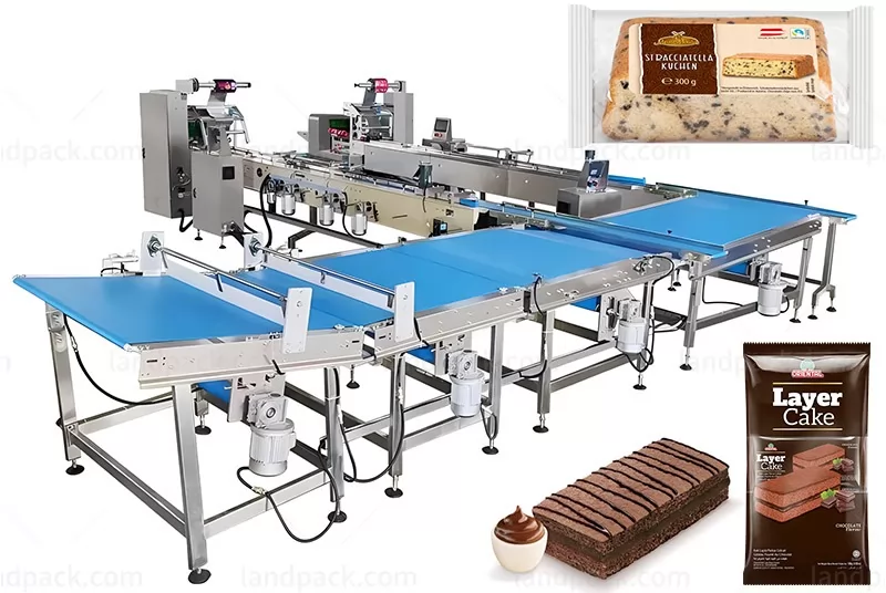 Automatic Feeding Packing Line Horizontal HFFS Bread Packaging Machine For Pillow Bag