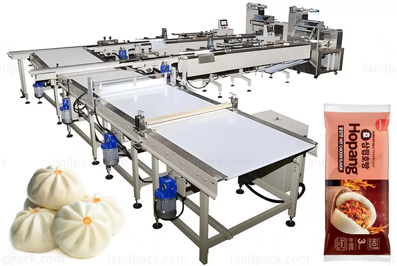 High Speed Buns Flow Pillow Feeding Wrapping Packing Machine