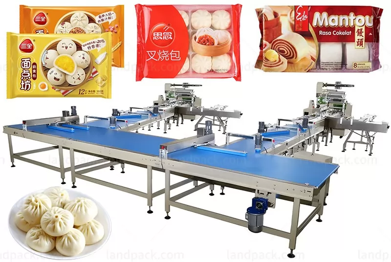 High-Speed Automatic Bun Hamburger Feeding Packaging Machine Line