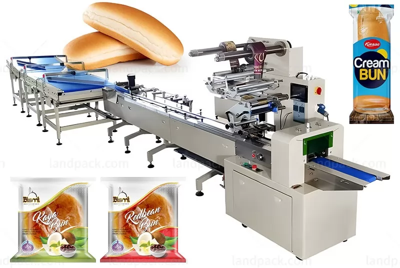 Automatic Feeding Bakery Buns Packaging Machine Packing Line