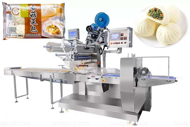 Automatic Bun Packing Packaging Machine With Labeling Device