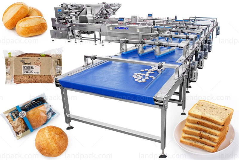 Automatic Slice Bread Toast Feeding Packing Line Packaging Machine