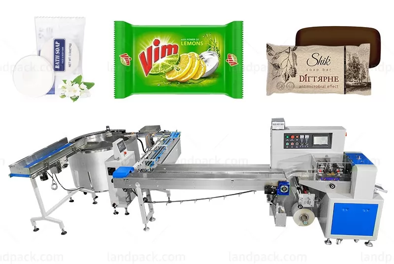 High Speed Soap/ Detergent Bar Feeding Sorting Packing Line With Turntable