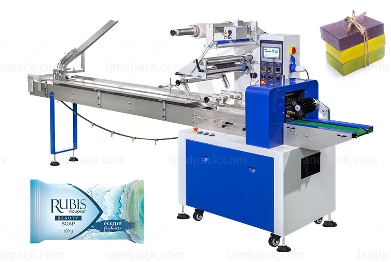 Automatic Horizontal Pillow Bag Soap Flow Wrapping Packing Machine