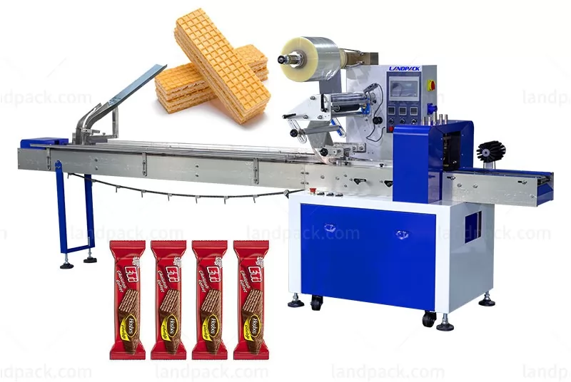 Automatic Horizontal Pillow Bag Biscuit Wafer Flow Wrapping Packing Machine