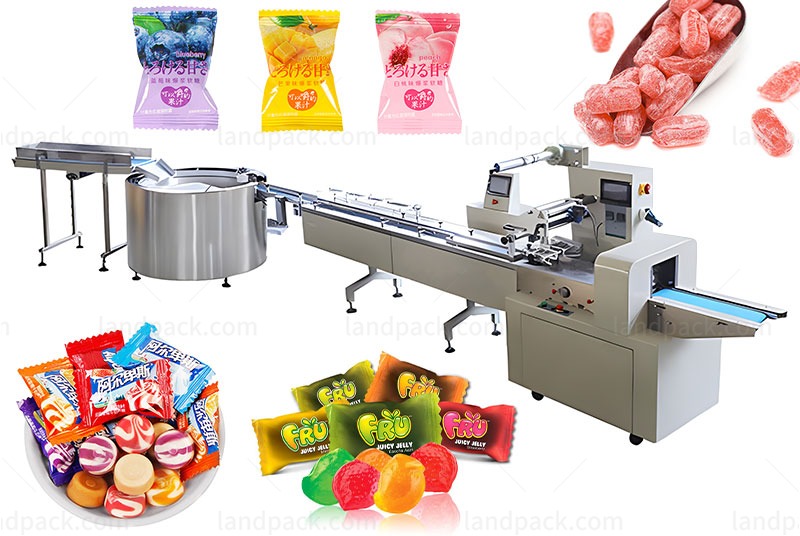 Automatic Gummy Candy Chocolate Bar High Speed Packaging Machine Horizontal Packing Line