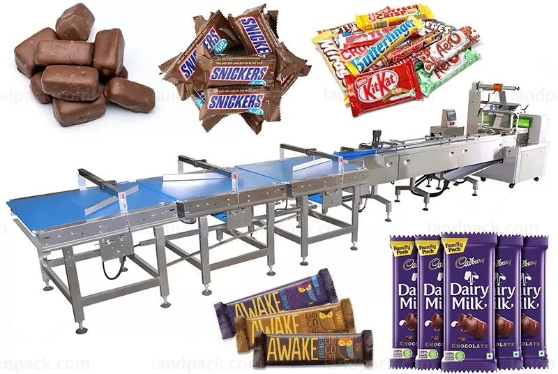 High Speed Automatic Chocolate Horizontal Flow Feeding Packaging Machine Line