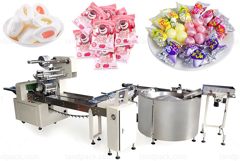 Cotton Candy Packaging Machines Automatic Packing Line Conveying Sorting Bag Packaging Machine with Turntable