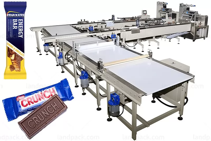 Automatic Chocolate Bar Feeding Flow Pillow Wrapping Packing Machine