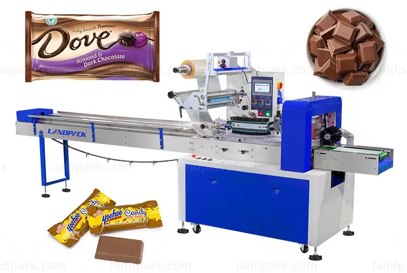 Automatic Horizontal Chocolate Flow Wrapping Packaging Machine