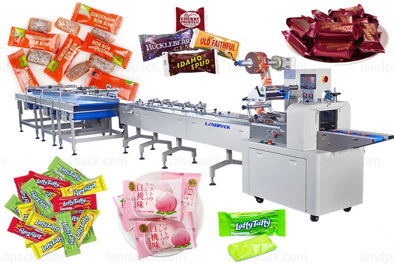 Automatic Candy Toffee Feeding Sorting Wrapping Packaging Line