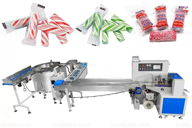 Automatic Candy Bar Flow Feeding Wrapping Packaging Machine