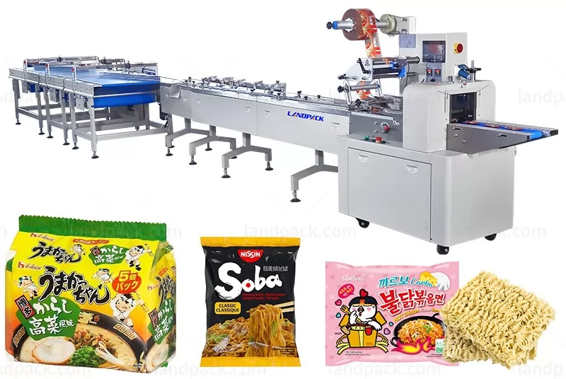 Automatic Instant Noodle Feeding Sorting Wrapping Packaging Line