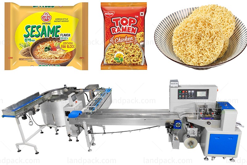 High Speed Instant Noodles Packing Machine Horizontal Noodles Flow Pack Feeding Packing Line