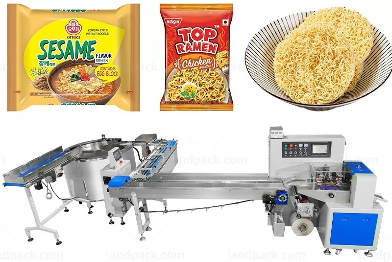 High Speed Instant Noodles Packing Machine Horizontal Noodles Flow Pack Feeding Packing Line