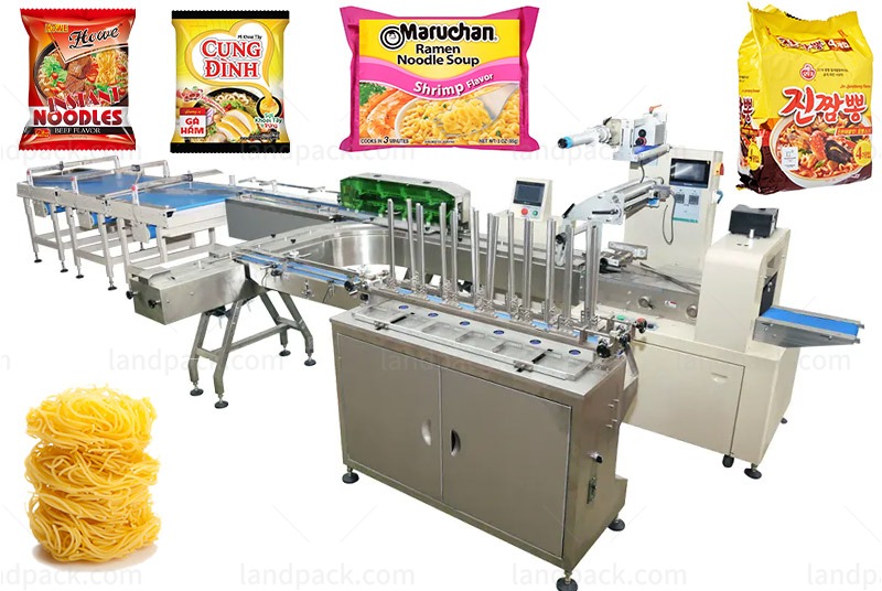 High Quality Automatic Flow Horizontal Pillow Type Food Instant Noodle Feeding Packing Machine Line