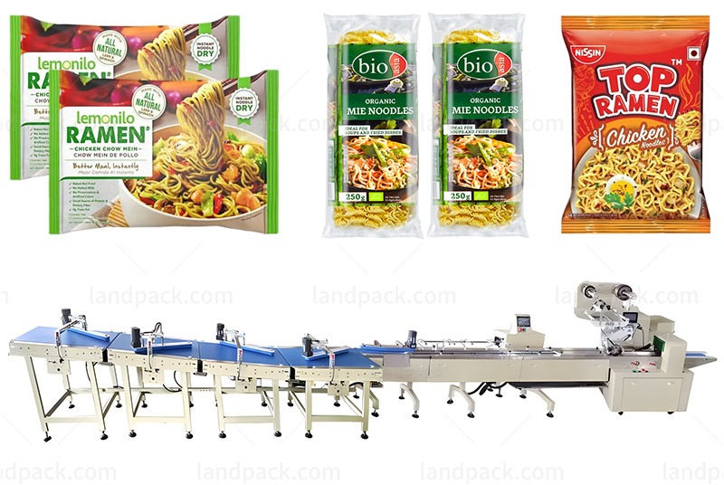 Automatic Noodles Pillow Packaging Line Spaghetti Dry Vermicelli Pasta Weighing Flow Packing Machine