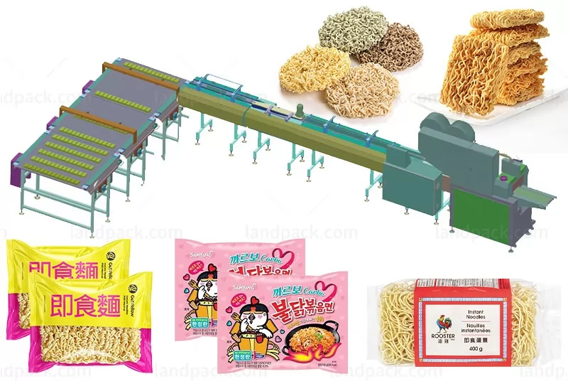 Multi-function Horizontal Pillow Bag Noodles Feeding Packing Line Flow Wrapping Packaging Machine