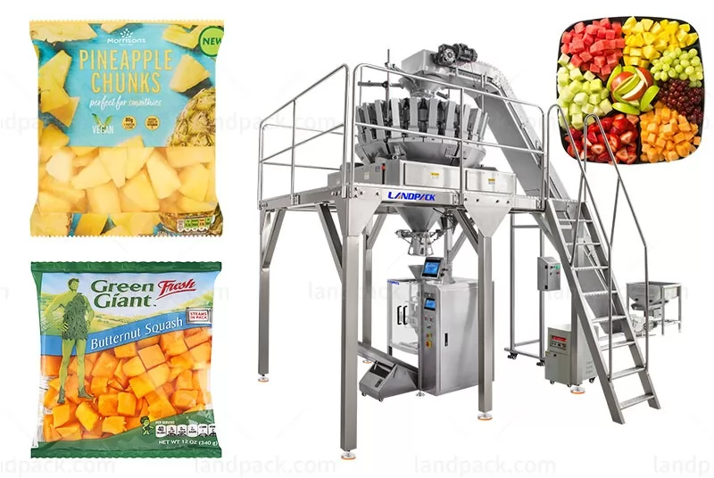 Automatic Sliced Vegetable Salad Fruit Lemon Vertical Pouch Weighing Packing Machine