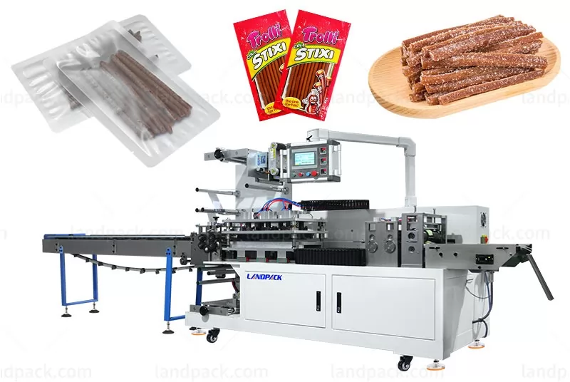 Horizontal Snack Stick Hawthorn Strips Sachet 4 Side Sealing Packing Machine