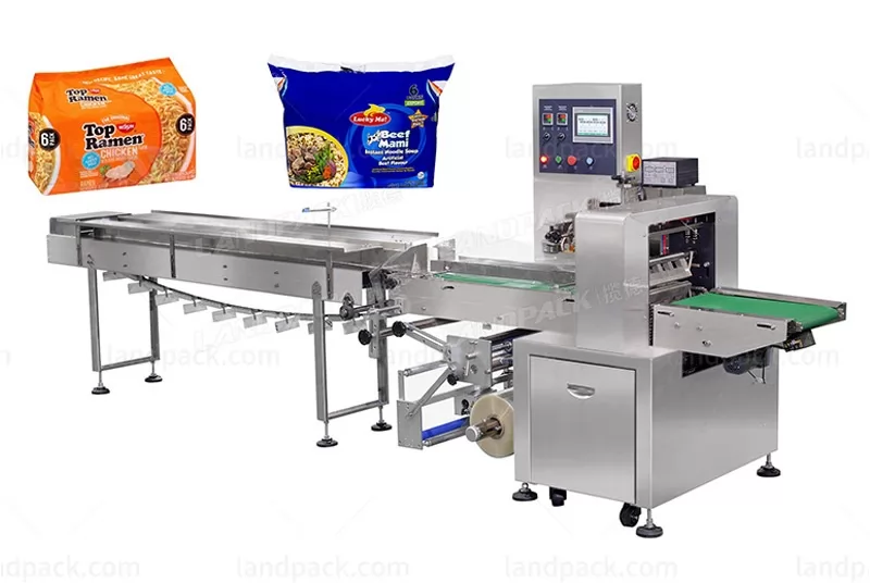 Automatic Multiple Bag Instant Noodle Stacking Flow Packaging Machine