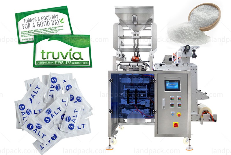 Automatic Double Lane Fine Particle Seasoning Sugar Salt Sachet Packaging Machine