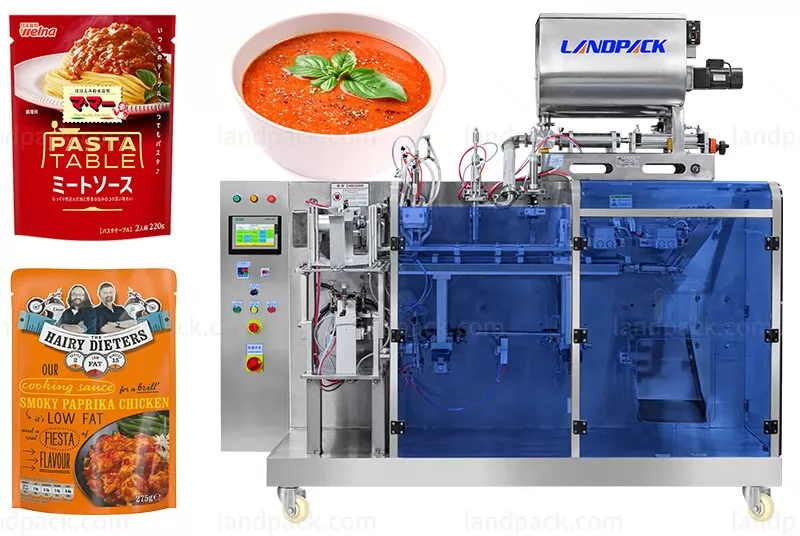 Horizontal Automatic Sauce Retort Pouch Filling Sealing Packaging Machine