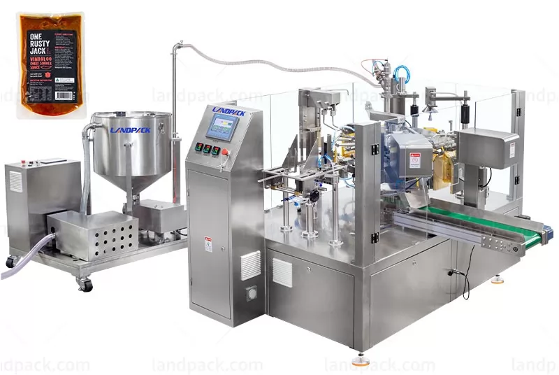 Fully Automatic Retort Pouch Bag Sauce Rotary Doypack Packaging Machine