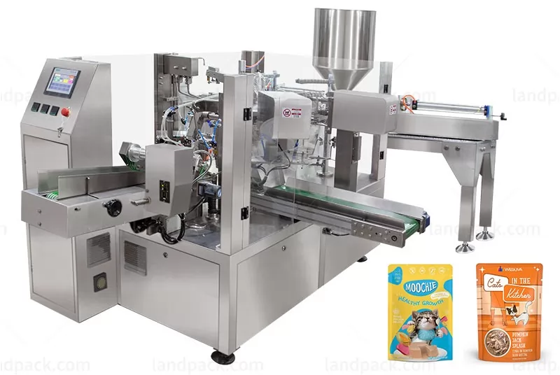 Automatic Sauce Paste Rotary Retort Pouch Stand Up Pouch Filling Sealing Machine