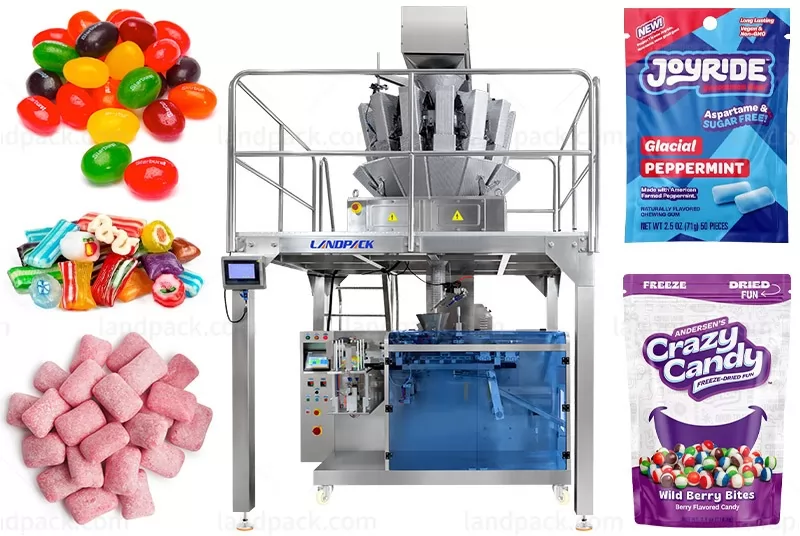 Horizontal Chewing Gum Candy Stand Up Pouch Doypack Packing Machine