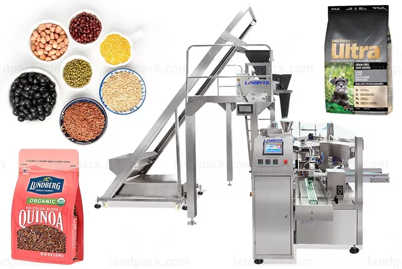 4 Heads Linear Weigher Granule Premade Pouch Doypack Packing Machine