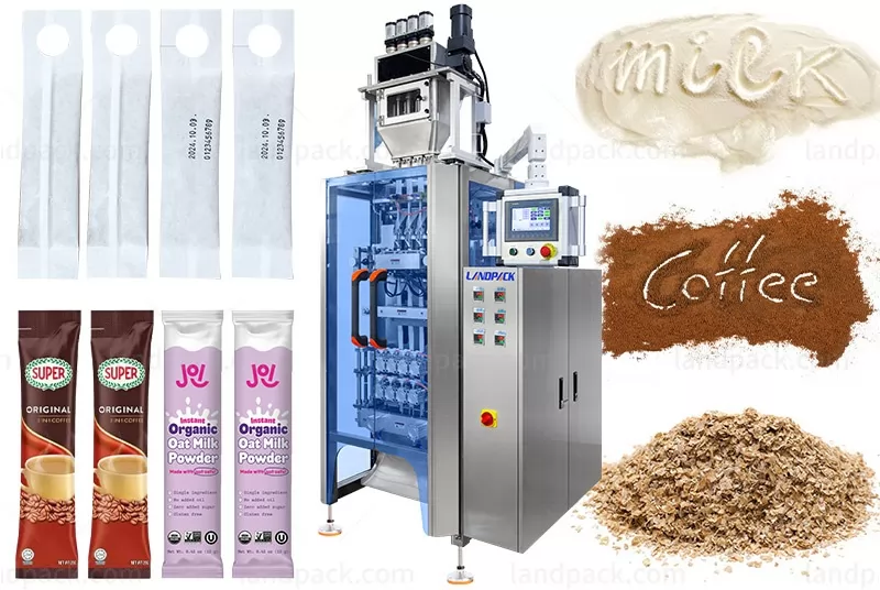 Automatic 4 Lanes Wheat Bran Hanging Hole Stick Bag Packaging Machine