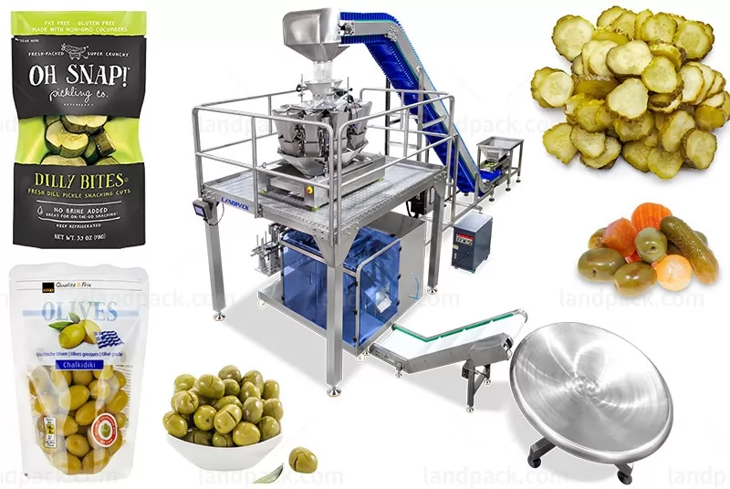 Automatic Pickled Sliced Cucumber Doypack Stand Up Pouch Packing Machine