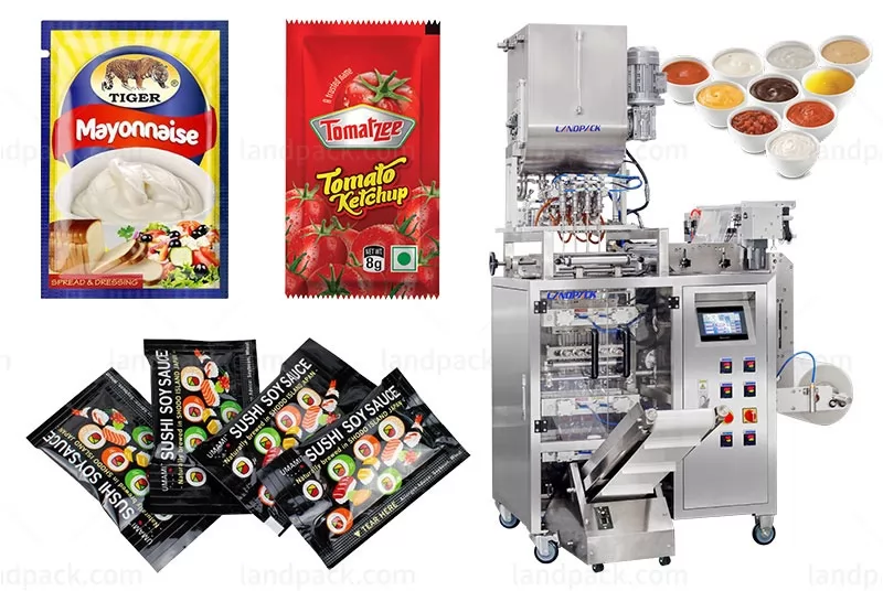 Automatic Multi Lane Packing Machine For Liquid Products Containing Particles